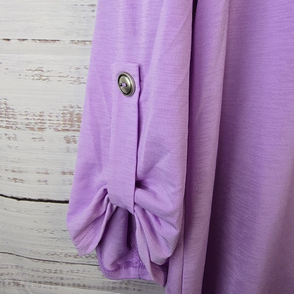 NWT Dear Scarlett Womens Size Medium Lilac Tunic Blouse Top With 3/4 Sleeves - Picture 5 of 7